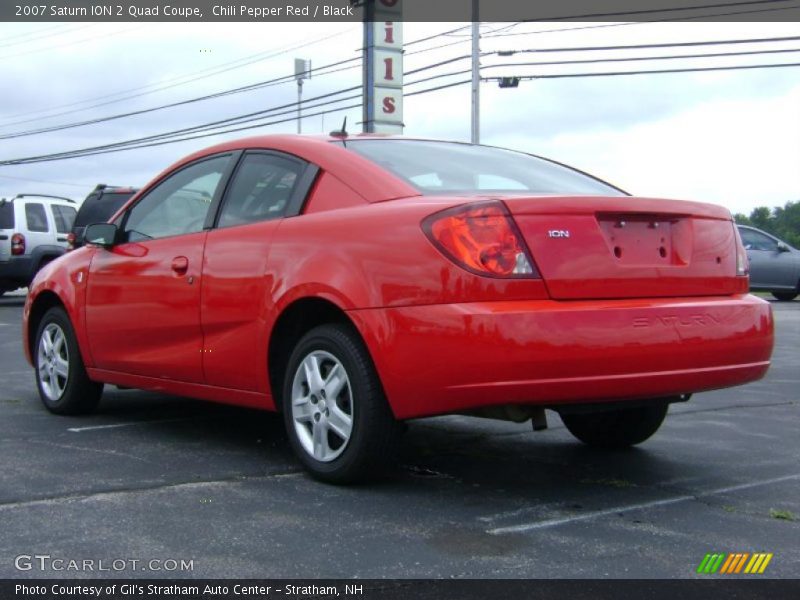 Chili Pepper Red / Black 2007 Saturn ION 2 Quad Coupe