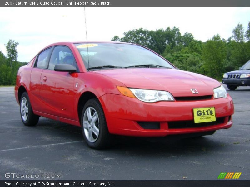 Chili Pepper Red / Black 2007 Saturn ION 2 Quad Coupe