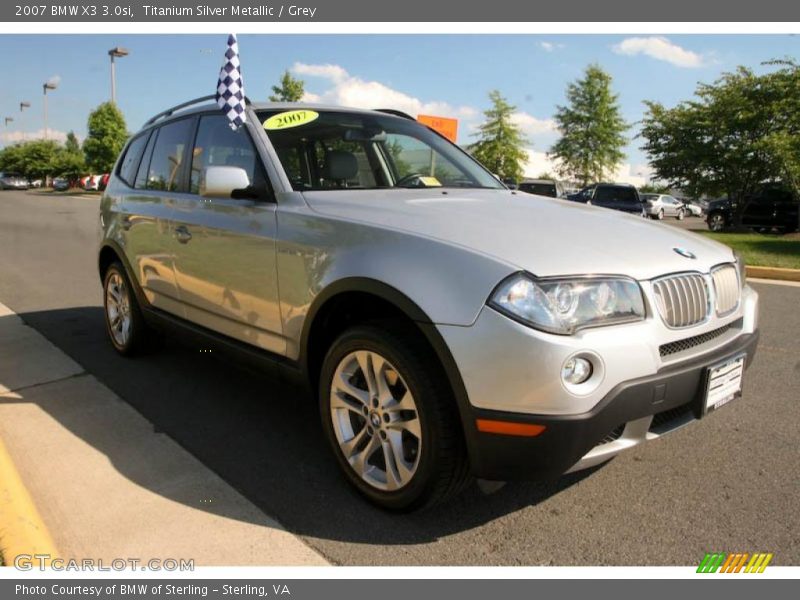 Titanium Silver Metallic / Grey 2007 BMW X3 3.0si
