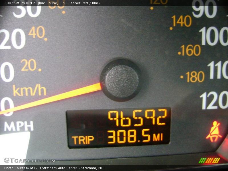 Chili Pepper Red / Black 2007 Saturn ION 2 Quad Coupe