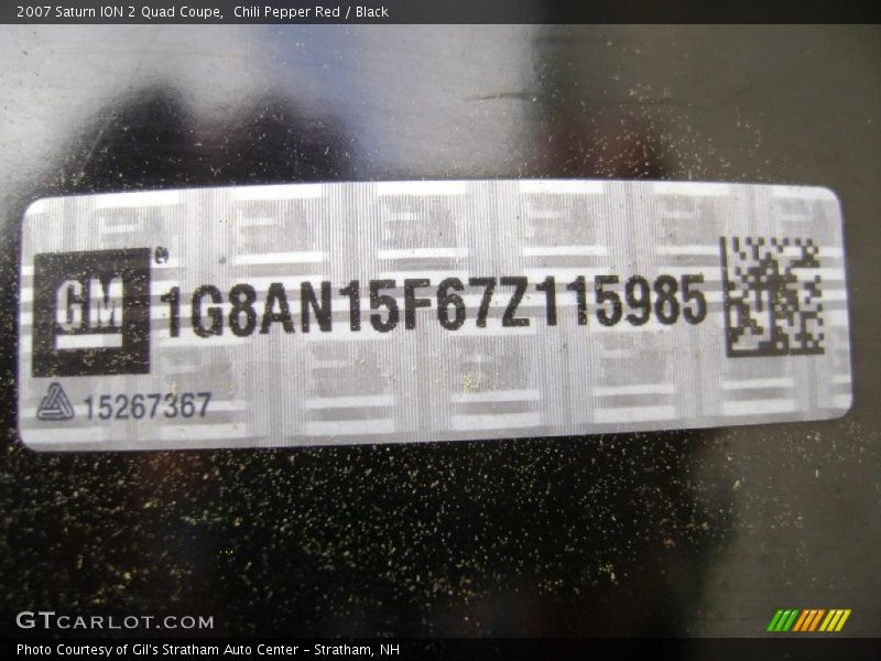 Chili Pepper Red / Black 2007 Saturn ION 2 Quad Coupe