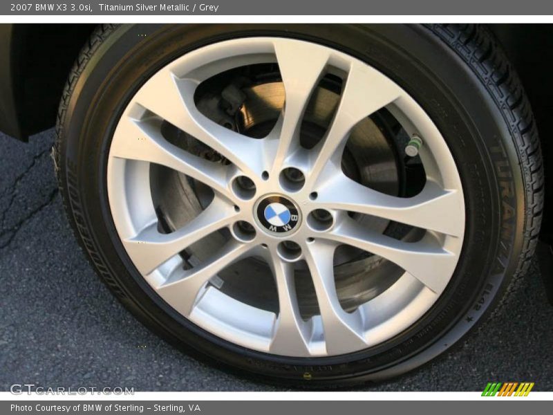 Titanium Silver Metallic / Grey 2007 BMW X3 3.0si