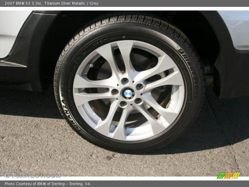 Titanium Silver Metallic / Grey 2007 BMW X3 3.0si