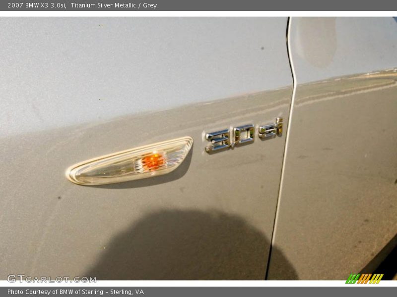 Titanium Silver Metallic / Grey 2007 BMW X3 3.0si