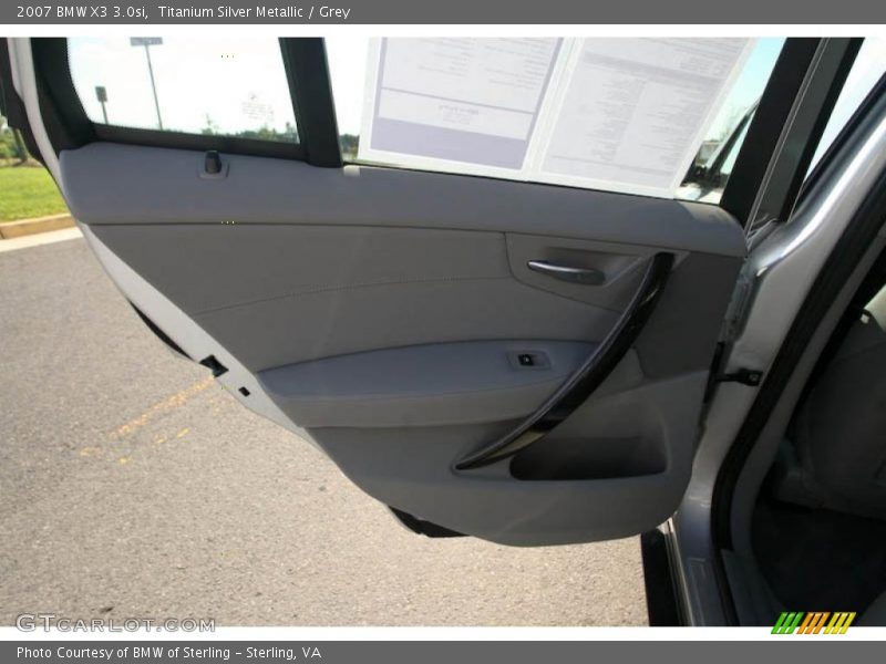 Titanium Silver Metallic / Grey 2007 BMW X3 3.0si