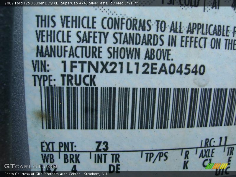 Silver Metallic / Medium Flint 2002 Ford F250 Super Duty XLT SuperCab 4x4