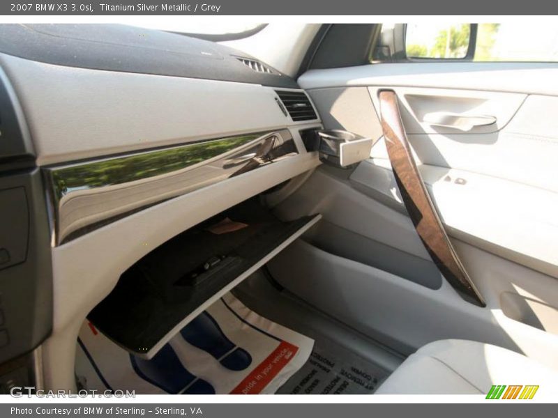 Titanium Silver Metallic / Grey 2007 BMW X3 3.0si