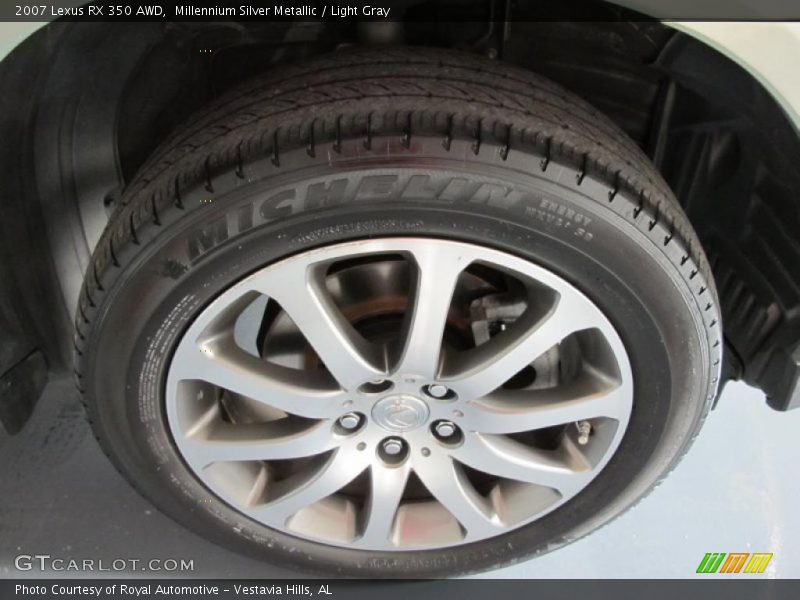 Millennium Silver Metallic / Light Gray 2007 Lexus RX 350 AWD