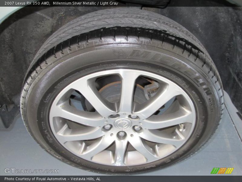 Millennium Silver Metallic / Light Gray 2007 Lexus RX 350 AWD
