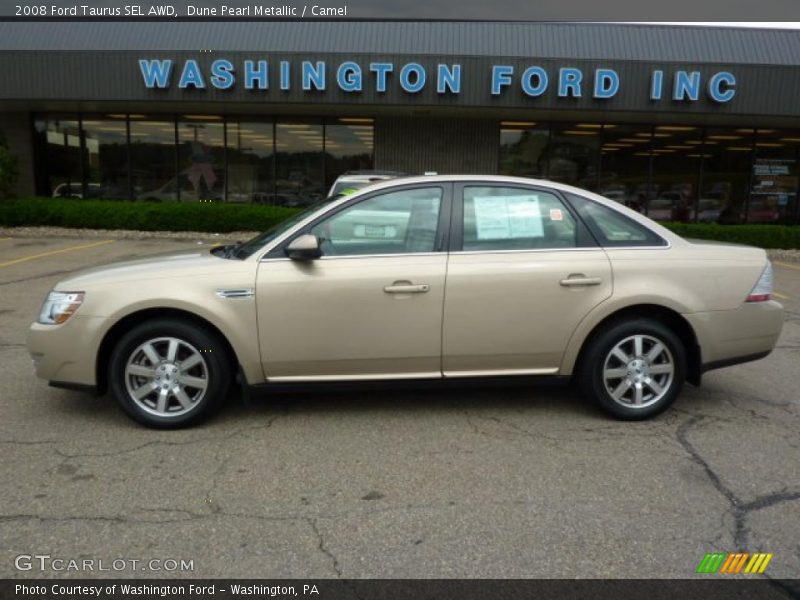 Dune Pearl Metallic / Camel 2008 Ford Taurus SEL AWD