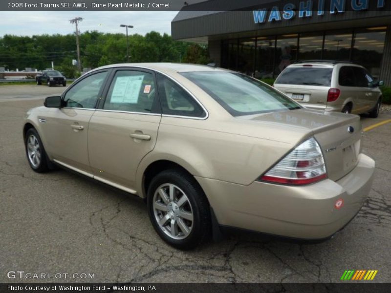 Dune Pearl Metallic / Camel 2008 Ford Taurus SEL AWD