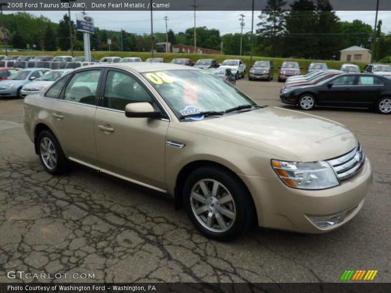 Dune Pearl Metallic / Camel 2008 Ford Taurus SEL AWD