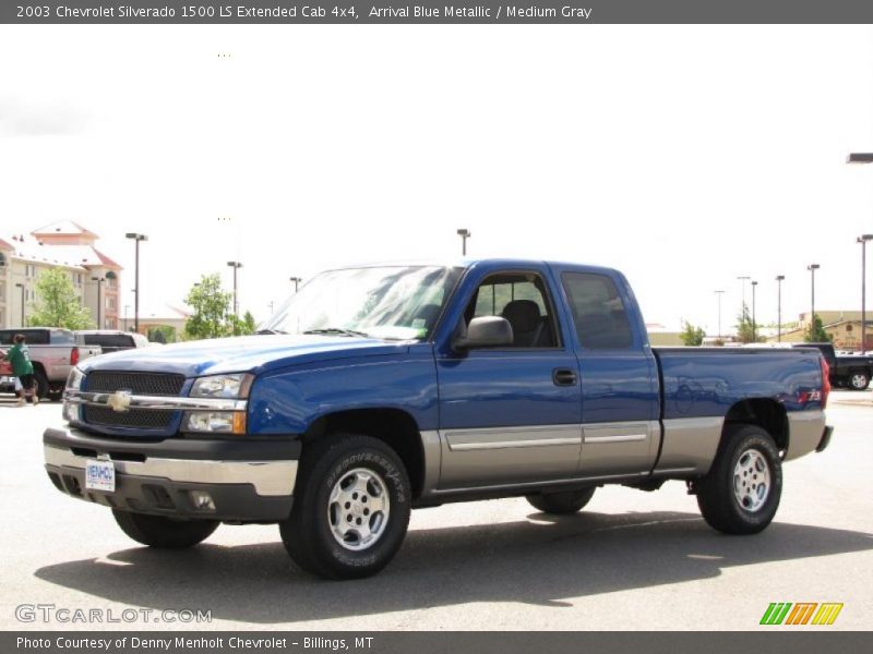 Arrival Blue Metallic / Medium Gray 2003 Chevrolet Silverado 1500 LS Extended Cab 4x4