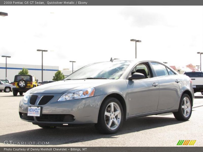 Quicksilver Metallic / Ebony 2009 Pontiac G6 GT Sedan