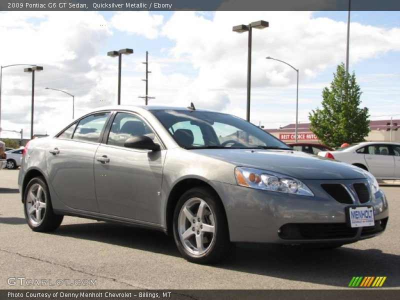 Quicksilver Metallic / Ebony 2009 Pontiac G6 GT Sedan