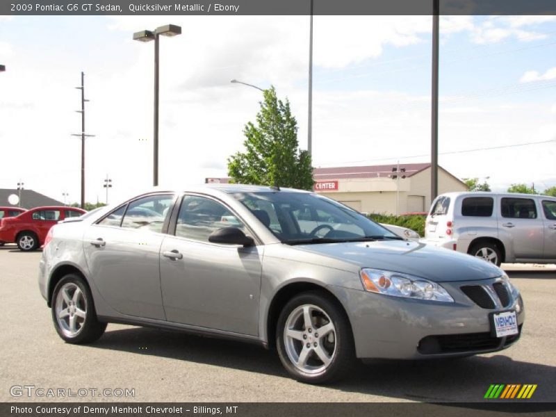 Quicksilver Metallic / Ebony 2009 Pontiac G6 GT Sedan