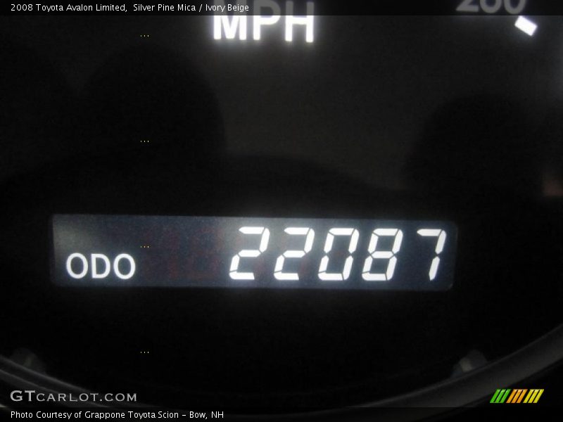 Silver Pine Mica / Ivory Beige 2008 Toyota Avalon Limited