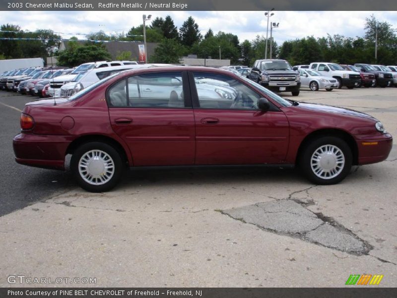 Redfire Metallic / Neutral Beige 2003 Chevrolet Malibu Sedan