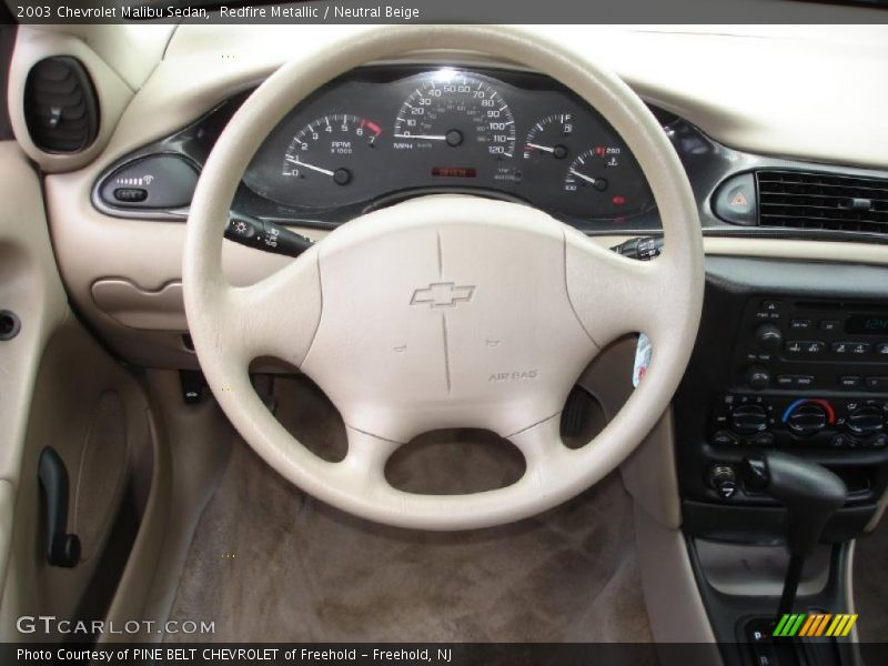 Redfire Metallic / Neutral Beige 2003 Chevrolet Malibu Sedan