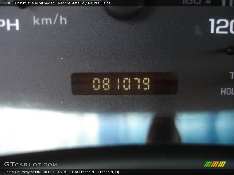 Redfire Metallic / Neutral Beige 2003 Chevrolet Malibu Sedan