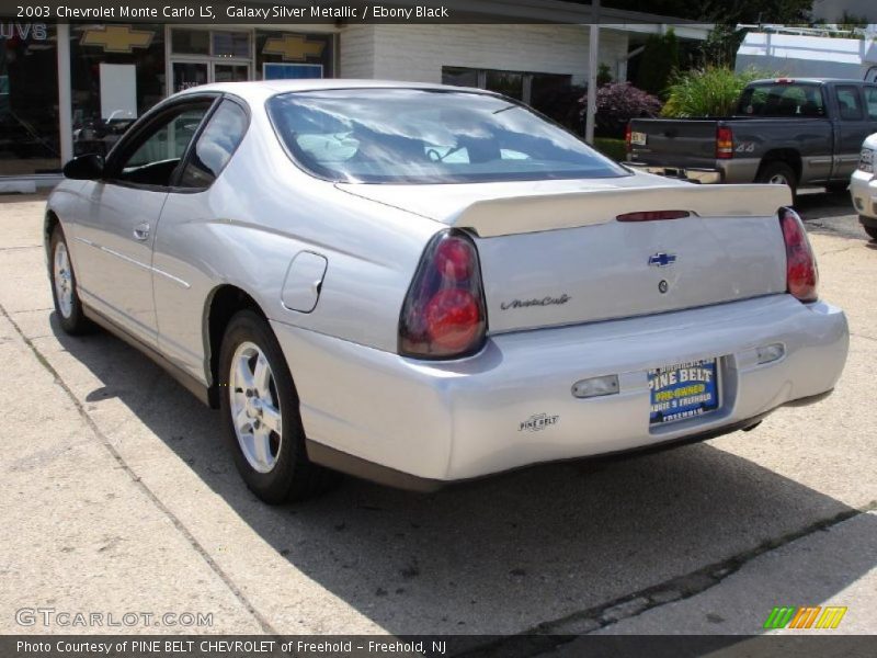 Galaxy Silver Metallic / Ebony Black 2003 Chevrolet Monte Carlo LS