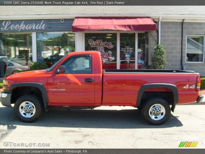Fire Red / Dark Pewter 2006 GMC Sierra 2500HD Work Truck Regular Cab 4x4