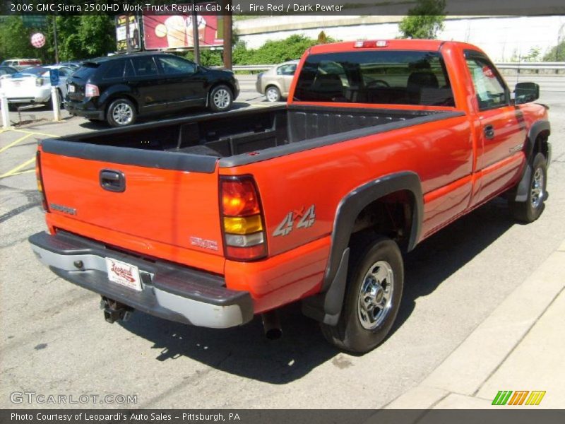 Fire Red / Dark Pewter 2006 GMC Sierra 2500HD Work Truck Regular Cab 4x4