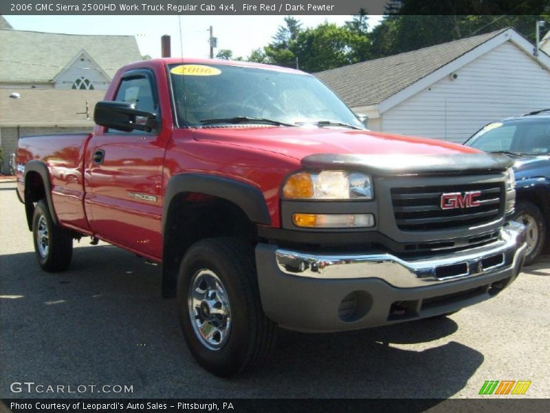 Fire Red / Dark Pewter 2006 GMC Sierra 2500HD Work Truck Regular Cab 4x4