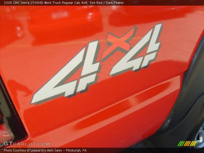 Fire Red / Dark Pewter 2006 GMC Sierra 2500HD Work Truck Regular Cab 4x4