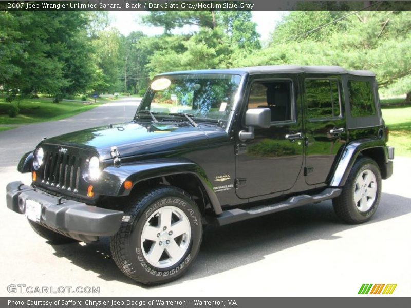 Black / Dark Slate Gray/Medium Slate Gray 2007 Jeep Wrangler Unlimited Sahara