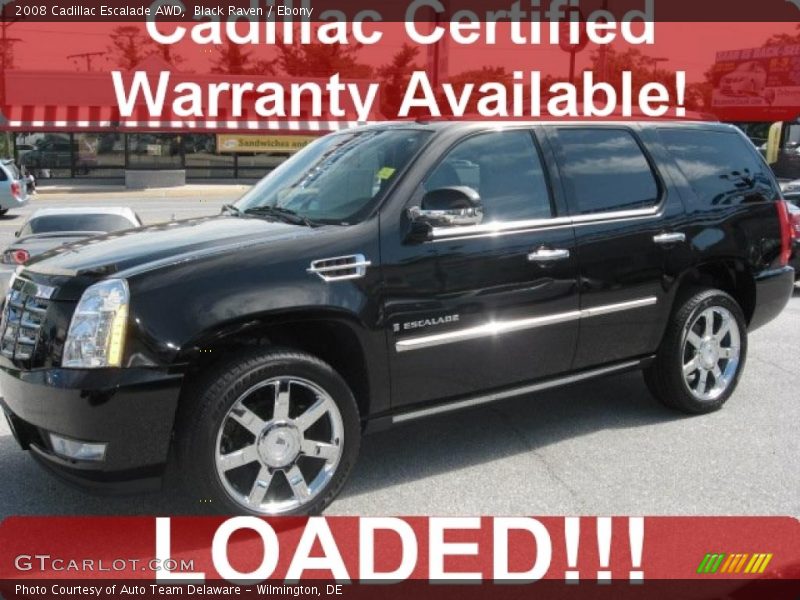 Black Raven / Ebony 2008 Cadillac Escalade AWD