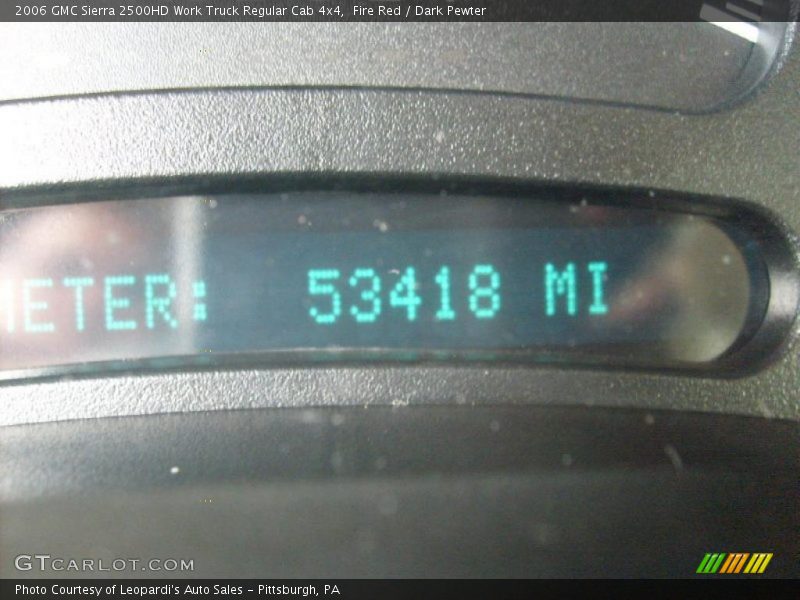 Fire Red / Dark Pewter 2006 GMC Sierra 2500HD Work Truck Regular Cab 4x4