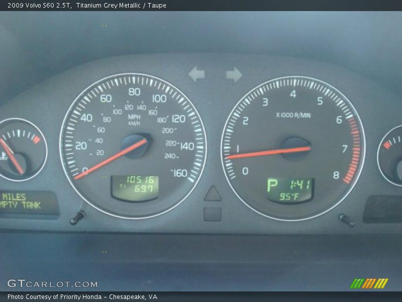 Titanium Grey Metallic / Taupe 2009 Volvo S60 2.5T