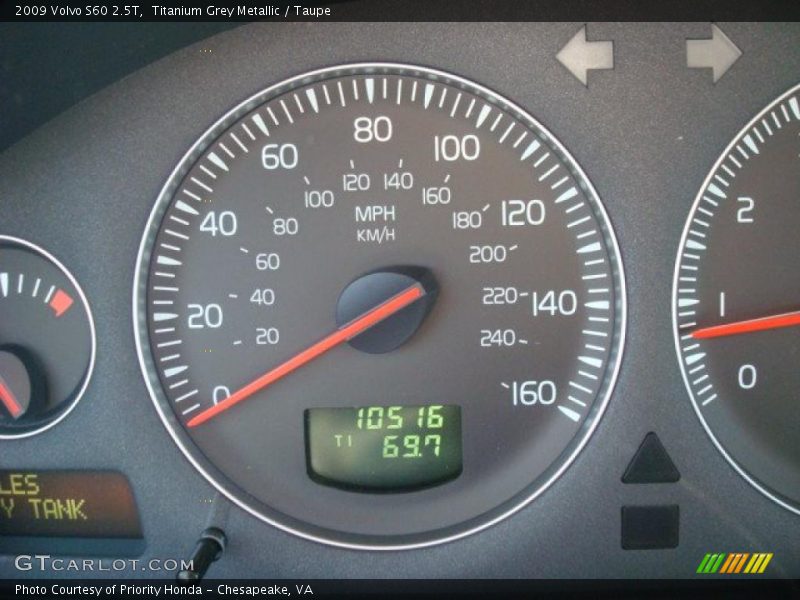 Titanium Grey Metallic / Taupe 2009 Volvo S60 2.5T