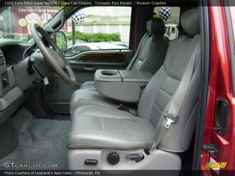Toreador Red Metallic / Medium Graphite 2002 Ford F450 Super Duty XLT SuperCab Chassis