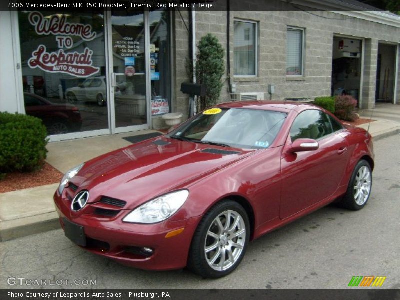 Firemist Red Metallic / Beige 2006 Mercedes-Benz SLK 350 Roadster