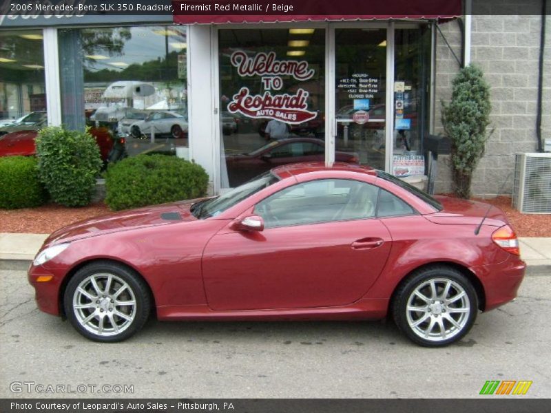 Firemist Red Metallic / Beige 2006 Mercedes-Benz SLK 350 Roadster
