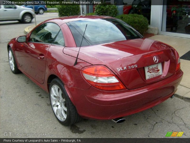 Firemist Red Metallic / Beige 2006 Mercedes-Benz SLK 350 Roadster
