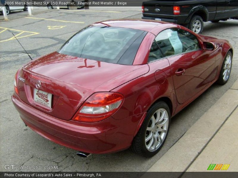 Firemist Red Metallic / Beige 2006 Mercedes-Benz SLK 350 Roadster