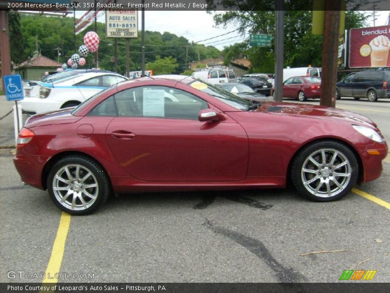 Firemist Red Metallic / Beige 2006 Mercedes-Benz SLK 350 Roadster