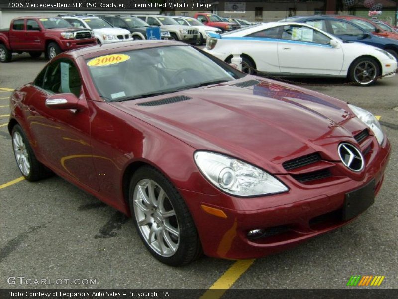 Firemist Red Metallic / Beige 2006 Mercedes-Benz SLK 350 Roadster