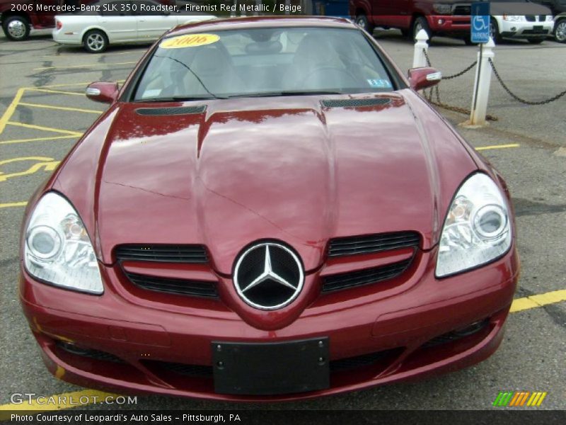 Firemist Red Metallic / Beige 2006 Mercedes-Benz SLK 350 Roadster