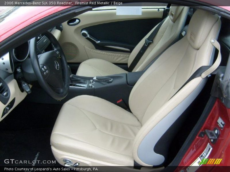 Firemist Red Metallic / Beige 2006 Mercedes-Benz SLK 350 Roadster