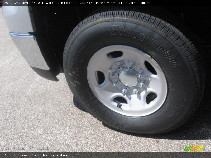 Pure Silver Metallic / Dark Titanium 2010 GMC Sierra 2500HD Work Truck Extended Cab 4x4