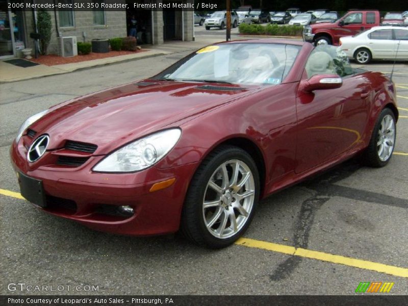Firemist Red Metallic / Beige 2006 Mercedes-Benz SLK 350 Roadster
