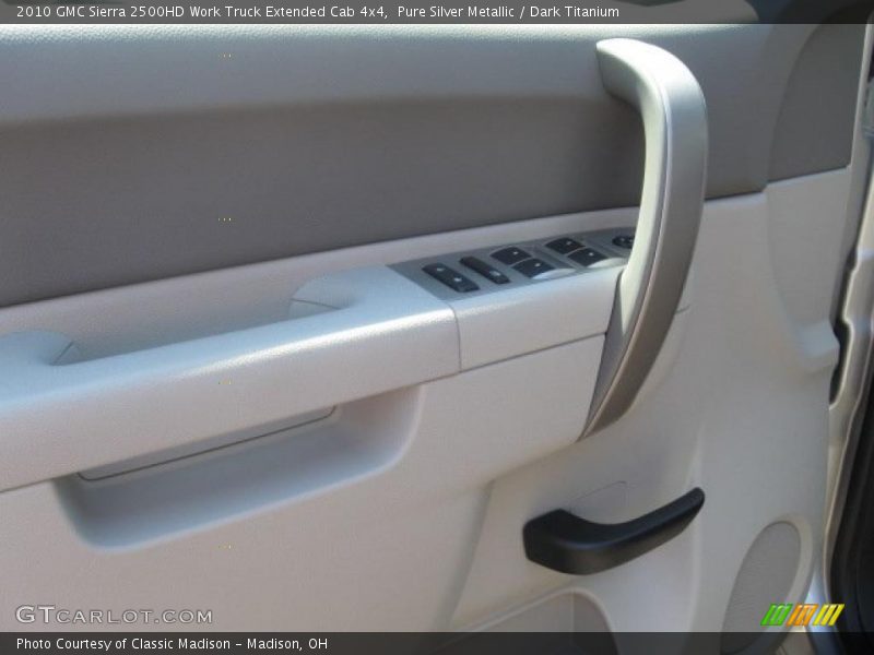 Pure Silver Metallic / Dark Titanium 2010 GMC Sierra 2500HD Work Truck Extended Cab 4x4