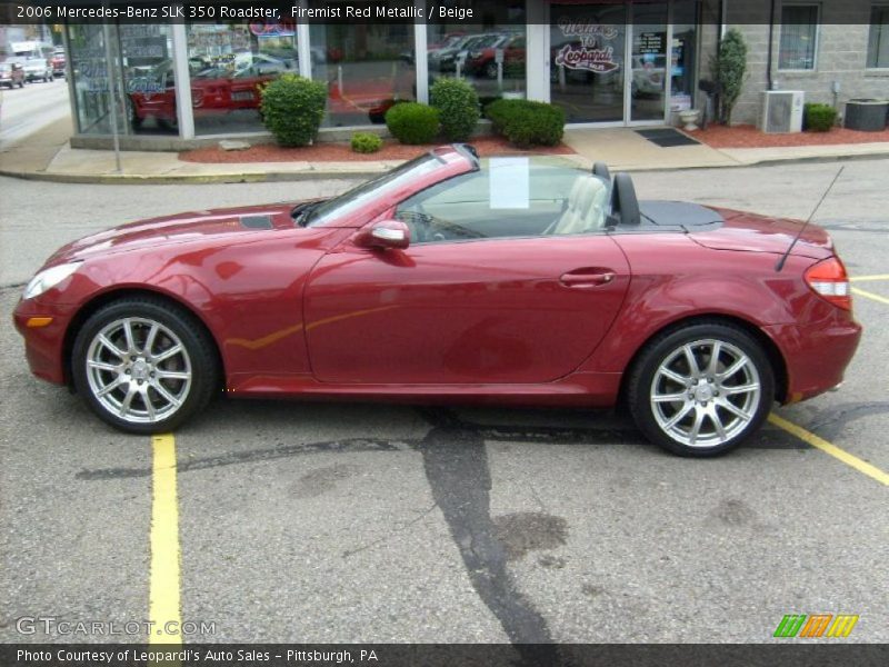 Firemist Red Metallic / Beige 2006 Mercedes-Benz SLK 350 Roadster