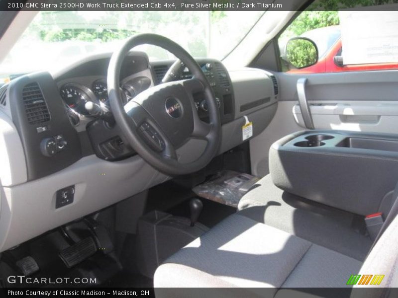 Pure Silver Metallic / Dark Titanium 2010 GMC Sierra 2500HD Work Truck Extended Cab 4x4