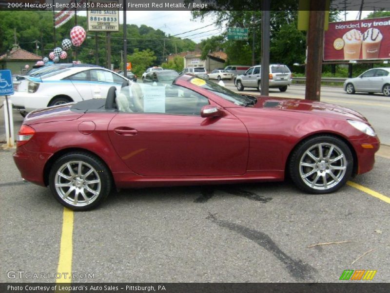 Firemist Red Metallic / Beige 2006 Mercedes-Benz SLK 350 Roadster