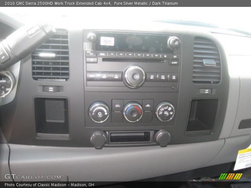 Pure Silver Metallic / Dark Titanium 2010 GMC Sierra 2500HD Work Truck Extended Cab 4x4
